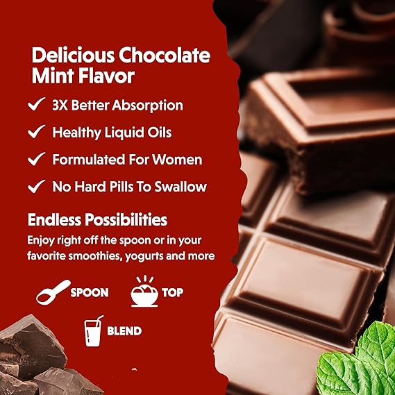Barlean’s Essential Woman’s Chocolate Mint (12 fl oz) - Nourish and Balance Naturally - Image 4