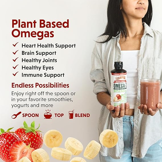 Barlean’s Strawberry Banana Swirl (16 oz) - Omega-3 Nutrition in a Delicious Swirl - Image 3