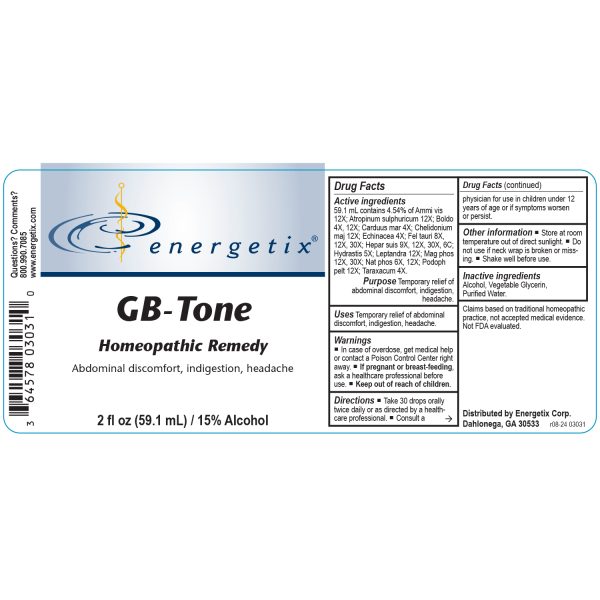 Energetix GB Tone (2 fl oz) - Gallbladder and Digestive Health Support - Image 2