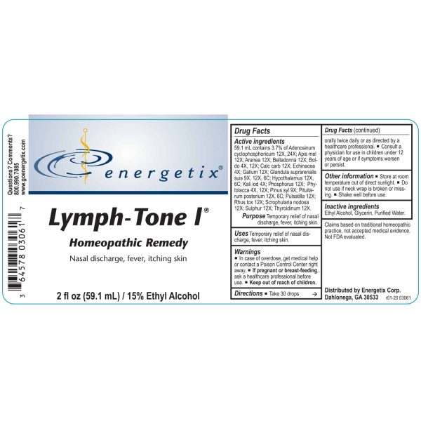 Energetix Lymph Tone I (2 fl oz) - Lymphatic and Immune System Support - Image 2