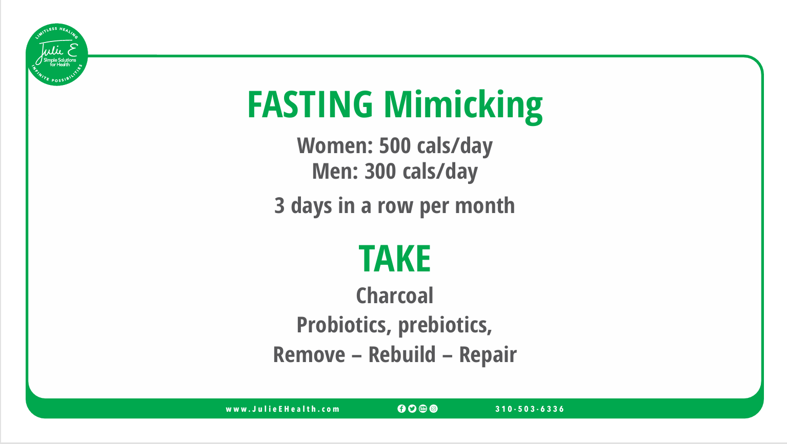 Fasting Mimicking Diet (FMD)