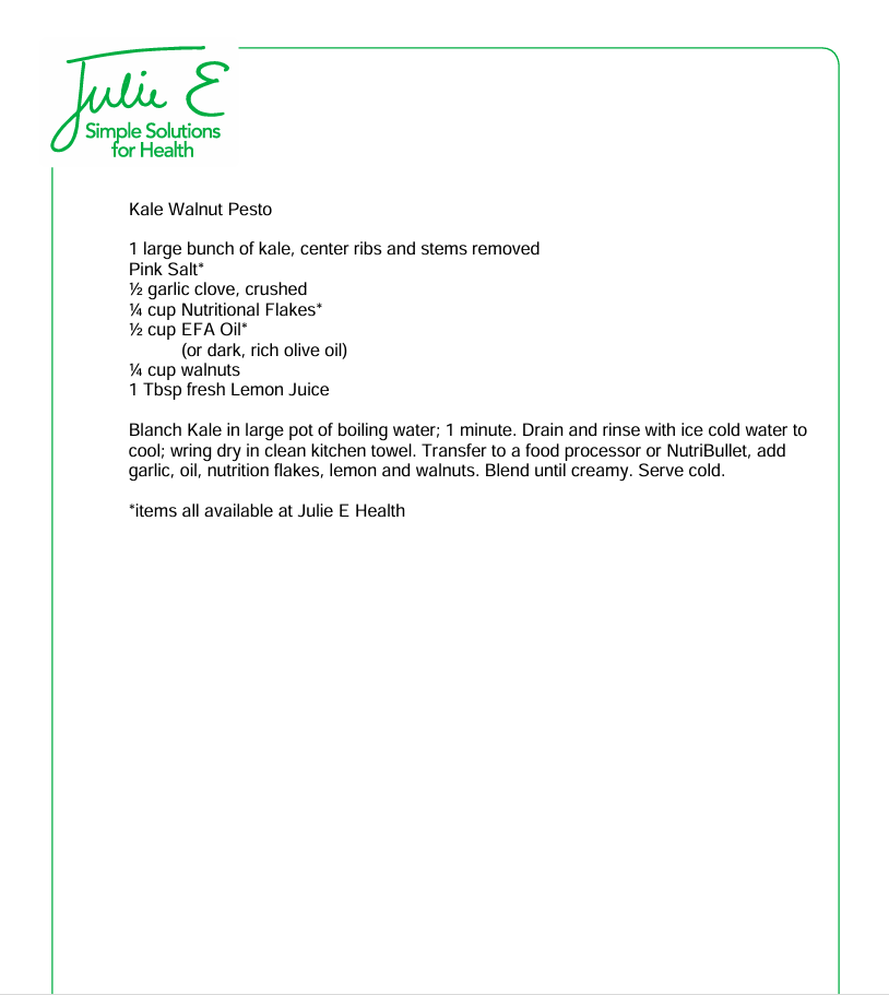 Kale Walnut Pesto Recipe